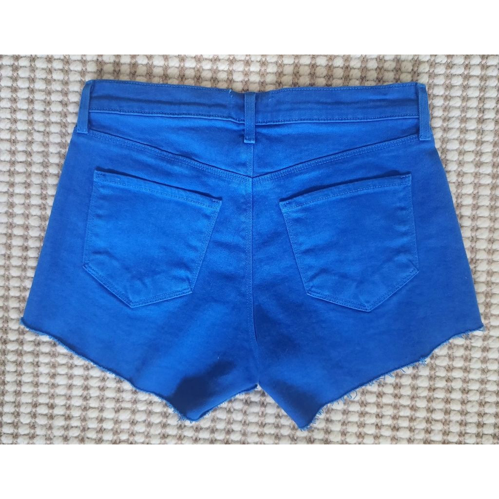 Women's L'AGENCE Cotton Stretch Blue Jean Shorts Size 25 NWT - Picture 2 of 3